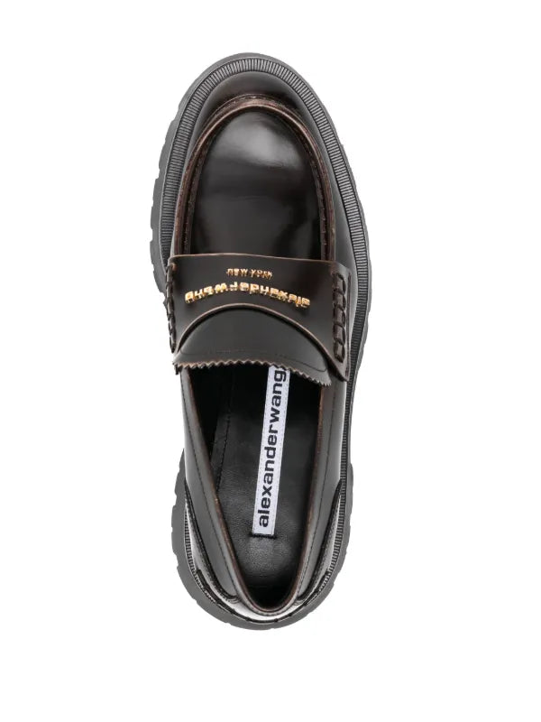 Alexander Wang
Carter 45mm mid-heel leather loafers - 38